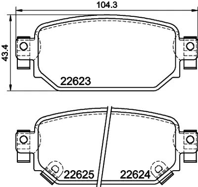 PROWALLE 2172 Disk Balata Mazda 3/6 Arka Ym Gdb2172 BAY02643ZA BAY02648ZA D2Y12643Z BAY02643Z BAY02643ZB DHYG2643Z