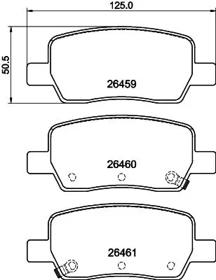 PROWALLE 26461 Fren Balata Hyundaı Santa Fe Kıa Sorento Arka 2020- 58302P2A50 58302P2A51