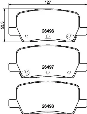 PROWALLE 26498 Fren Balata Tesla Arka 109741600B 109741600C 100767800A 109741600A