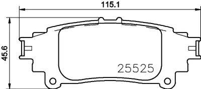 PROWALLE 4174 Dısk Balata Toyota Hıghlander Arka Gdb4174 446630340 446647050 4466WY040 446647070 446630330 446630300 446648130