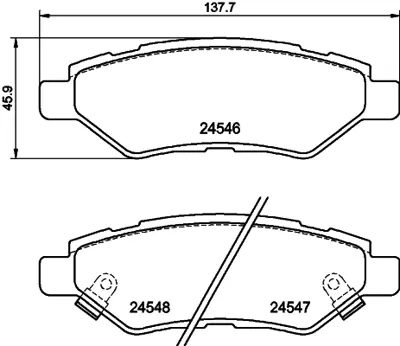 PROWALLE 4602 Fren Balatası Cadıllac Arka Brembo Balata Cts  20876917 Gdb4602 Ar 19241429 20962994 25814674 20916095 20876917 92230273