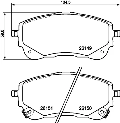 PROWALLE 5292 Disk Fren Balata Toyota Corolla Ön 2019- Gdb2349 0986424898 0446502470 0446502471