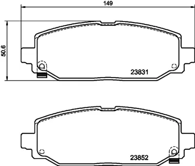 PROWALLE 8178 Fren Balata Jeep Wrangler Gdb2360 68386838AA K68386838AA 68386838AB K68386838AB