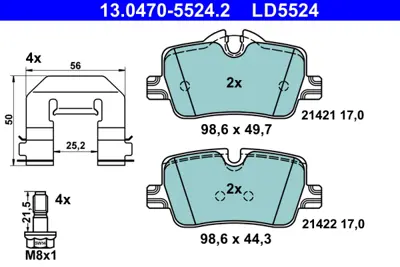 PROWALLE 8283 Disk Balata Arka Bmw G20 G22 6888825 34206888825 34208844393 8844393