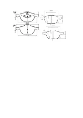 PROWALLE 1583 Fren Balatası Ön Cmax  10> Cmax  03> Focus Iı 04> Focus Iıı 11> Kuga 13> Kuga 08> Tourneo Connect 13> Transıt connect 13> / Mazda 3 03> Mazda 3 09> Mazda 5 05> Mazda 5 10> / S40 04> V40 12> V50 04> C30 06> C70 05> GDB1583