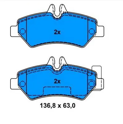 PROWALLE 1697 Fren Balatası Arka Crafter 06> / Sprınter 06> Tek Teker GDB1697