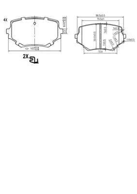 PROWALLE 3132 Fren Balatası Ön Grand Vıtara 01>05 2.0 Hdı 16v4×4 GDB3103 GDB3132