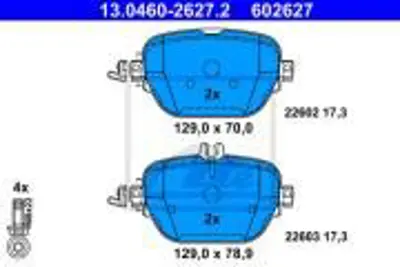 PROWALLE 8188 Fren Balata Mercedes W213 Arka Amg 0004205602 PRO8188