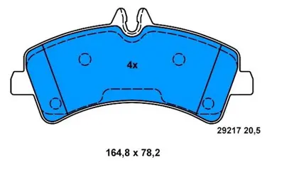 PROWALLE 1699 Fren Balatası Arka Crafter 06> / Sprınter 06> 5 Ton Çift Teker GDB1699