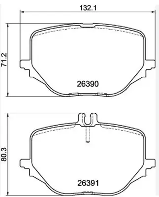 PROWALLE 26391 Fren Balata Mercedes Arka S Class W223 0004209605 0004209602