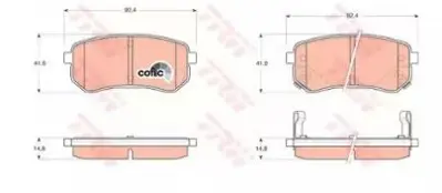 PROWALLE 3370 Dısk Balata Kıa-Pıcanto 2004-- Ar Gdb3370 GDB3370