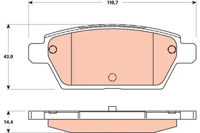 PROWALLE 3517 Fren Balatası Arka Mazda 6 02>07 2.3 GDB3517