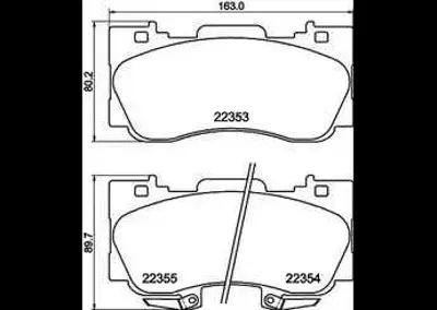 PROWALLE 8043 Fren Balata Ford Mustang Convertible Ön 2014 Fr3c2001ba 