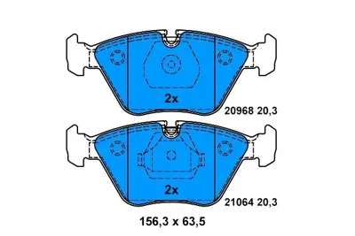 PROWALLE 916 Fren Balatası Ön Mg Zt / Bmw 5  E34 Bmw 7  E32 M3 E30 M3 E36 M3 E46 M5 E34 Bmw Z3  1998>1999 3.2 GDB916