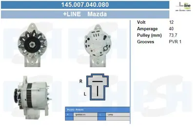 UNIPOINT ALT V012 Alternatör 12v 70a Nıssan Levent 2.3 2.5 Vakumlu 23100-14e00 N22218300A PN1118300 PN1618300 PN1618300B PN2218300 3446828200 A002T25081 A002T26072 A002T26172 A002T41191