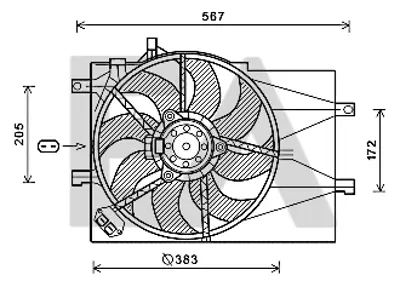 TOFAS 51702435 Elektrofan 1.6 025          Po 46826688 46848916 51702435 85434 8EW351041051 8EW351040751 8EW351040741 5042028