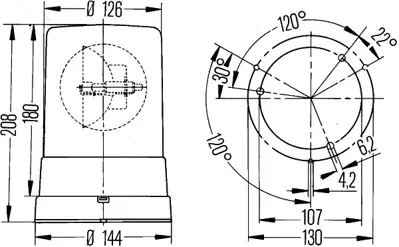 HELLA 2RL 006 295-111 Galaksi Lamba 24v Sarı Kl-710 Doner Lamba 21EK10420 21EK10140 8153775 1110392915 11039291