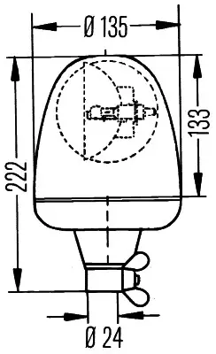 HELLA 2RL 006 846-001 Galaksi Lamba 12v Sarı Kelebek Doner Lamba 28012453