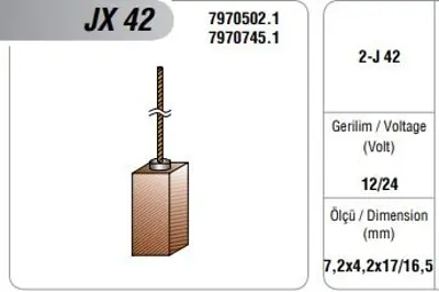 MEGA JX 42 Alternator Şarj Komuru 12v/24v Lancıa JX 42