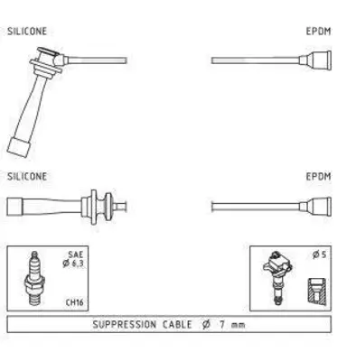 WORG K-881 Buji Kablosu Carens 1.8 16v 00> K-881