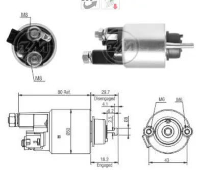 ZM 5708 Toyota Mars Otomatıgı Soketlı Denso Tıp Plastık Pıston 