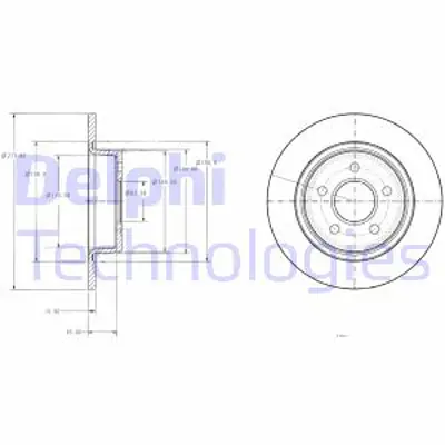 DELPHI BG3873 Arka Fren Dısk Aynası Connect 1,8tdcı 02>13 Abslı 2T142A315BB 2T142A315BC 4367107 4367108 4457989 4475316 1362867 2T142A315AB 2T142A315AC 1362868