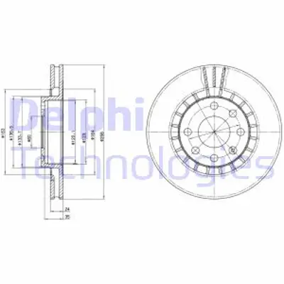 DELPHI BG2443 On Fren Dıskı Astra F Vectra A Vectra B 1,6 569001 569042 90250546 90295087 90487402 93182282 96179110 569008 96187033 96286933