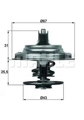 BEHR MAHLE TX2379D Termostat  79 °c Man Tga 18.310, 18.320 Iveco Eurotrakker Mp 440 E 42 Ht 