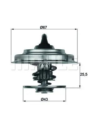 BEHR MAHLE TX1875D Termostat 75 °c Conta Ile Mercedes Renault Iveco 