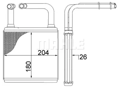 BEHR MAHLE AH 78 000S Kalorıfer Radyatoru X218 13>17 C219 04>10 C218 13>17 W211 04>08 MERCEDESBENZ