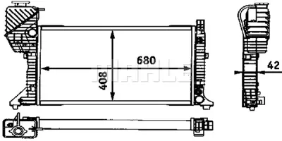 BEHR MAHLE CR 683 000P Motor Su Radyatoru (Klimalı) Mercedes Sprınter 901>904 96>06 A9015002400