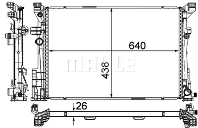 BEHR MAHLE CR 2170 000P Motor Su Radyatoru X156 13> W176 12>18 W246 11>18 C117 13>19 A2465001303