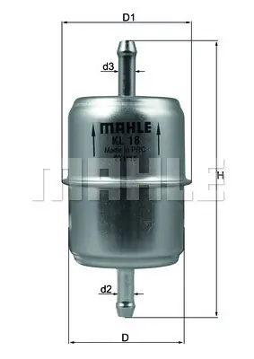 BEHR MAHLE KL18OF Yakıt Filitresi (M102) 190 W201 86>90 W123 76>85 W124 85>90 W460 79>93 