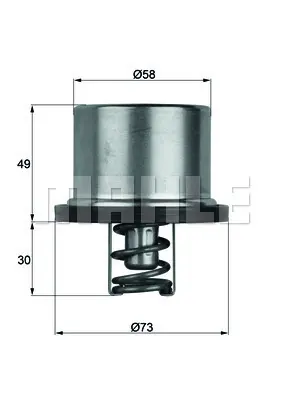 BEHR MAHLE THD171 Termostat (71°) - Volvo / Fh12-Fh16-Fl6-Fl7-Fl10-F12-F16-Fs7 27199000900