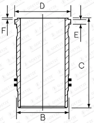 FEDERAL-MOGUL MOTORPARTS 15-45038000 Motor Gomlegı (Lastıklı) 128 Mm Std M-Benz Axor 1836-1840-2640-3236-3240-4140 Om 457 Euro 3 