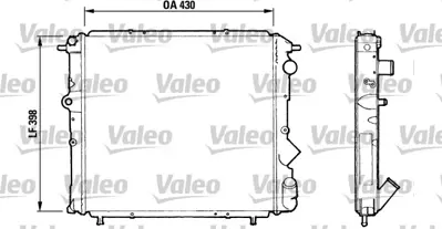 KALE 0509042PA Motor Radyatoru R19 1,4 / 1,6 Karburatorlu Sagdan Borulu (2 Sıra Cu+pl) 7700784035 7700784036 7700793250 7700811808 7701395097