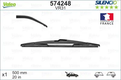 VALEO 116570 Arka Sılecek Supurgesı 500mm C5 03 / 01> Laguna Iı 01 / 01> Nıssan Prımera (02 10) / (Swf) 6426GF 7701049002 28790AU200