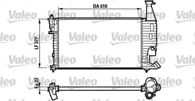 VALEO 732563 Motor Su Radyatoru Mekanık Partner Berlıngo Tu3 2 Tu3jp (1,4 8v) / (Alt Hortum Yerı Segmanlı) / (610 133047 133303 96149206 133302 1331CT 96247655 9624765580 96295233 96330705 9633070580