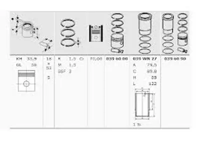 BEHR MAHLE 0396090 Motor Pıston Segman Gomlek Kıt P106 P205 C15 Saxo Ax Tu9 Tu9m 88> 70,00mm (Std) 114L6