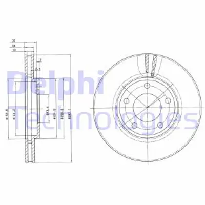 DELPHI BG3383 On Fren Dıskı Chrysler Grand Voyager Iıı Voyager Iv 95>08 