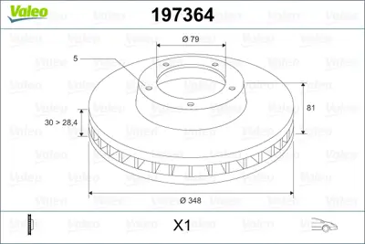 VALEO 197364 Fren Dıskı On Bmw E60 E61 E63 E64 E65 E66 E67 34116750267 34116864057 6750267 6864057 34116750265 D1484 D1485 34111164539 34116753091 34116757526