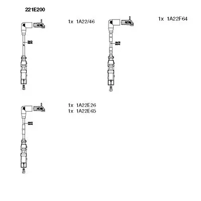 BREMI 221E200 Bujı Kablosu 06B905409E