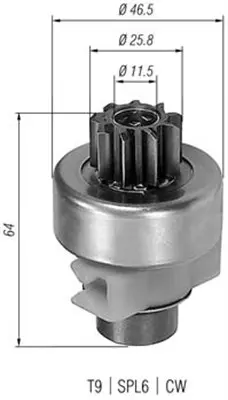 ITHAL FORM-33243 Marş Dişlisi Mako Tip Slx Dişli 9 Dış 83221541 85540473 9931306 9939915 9940577 9941300 9941306 9941360 63222831010 63222832010 63222833010