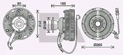 ITHAL FM254 Fan Govdesı Elektrıklı Man Tga Tgs D2066-2676  86037 51066300140 51066300136 51066300119