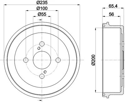 ITHAL 2073 Arka Fren Kampanası Toyota Corolla 1.6 1993-2002 (200 X 4) / (Ae 101 Ae 111) 4243112180 4243112130 4243112140 4243120250 94852720 4243102020 14581510 4243135040 DY381 71732900