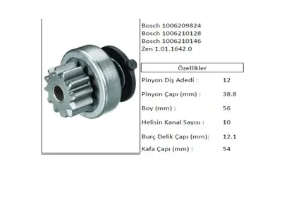 ITHAL FORM-53667 Marş Dişli V347 Boxer Ducato 1006210146 