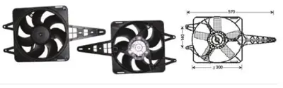 ITHAL PMX RFM1650 Fan Motoru Tempra (159) (90-98) Tıpo (160) (87-95) Davlumbazlı Klimasız 69402249 30205249 