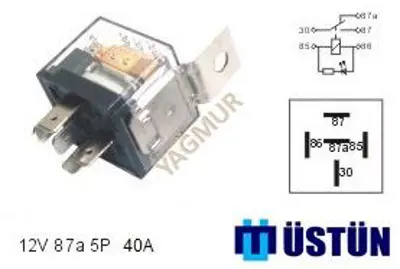 ITHAL USTUN-RL150 Mını Role Seffaf 12v 40a 5 Uclu Sr1251  Maxtel-20701512 