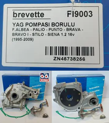 ITHAL FI9003 Yağ Pompası Fı9003 Albea Palıo Punto Brava Bravo I Stılo Sıena 1.2 16v Borulu Borulu 4650344 45738256 55205942 55185957 46751173 46540344 46738256