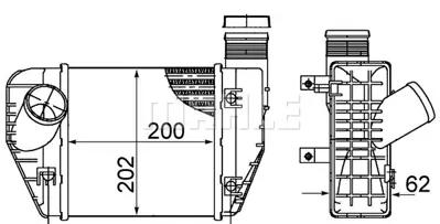 BEHR MAHLE CI 423 000S Turbo Radyatoru Audı / Avant A6 2,0tdı 2,0tfsı (200×202×62) 04>11 4F0145805AA 4F0145805AD 4F0145805J 4F0145805M 4F0145805S 4F0145805R 4F0145805SS 96544 8ML376899071 7103112